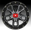 KMC KM100 Sync Machined Black Grey Tint Custom Truck Wheels 4